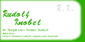 rudolf knobel business card